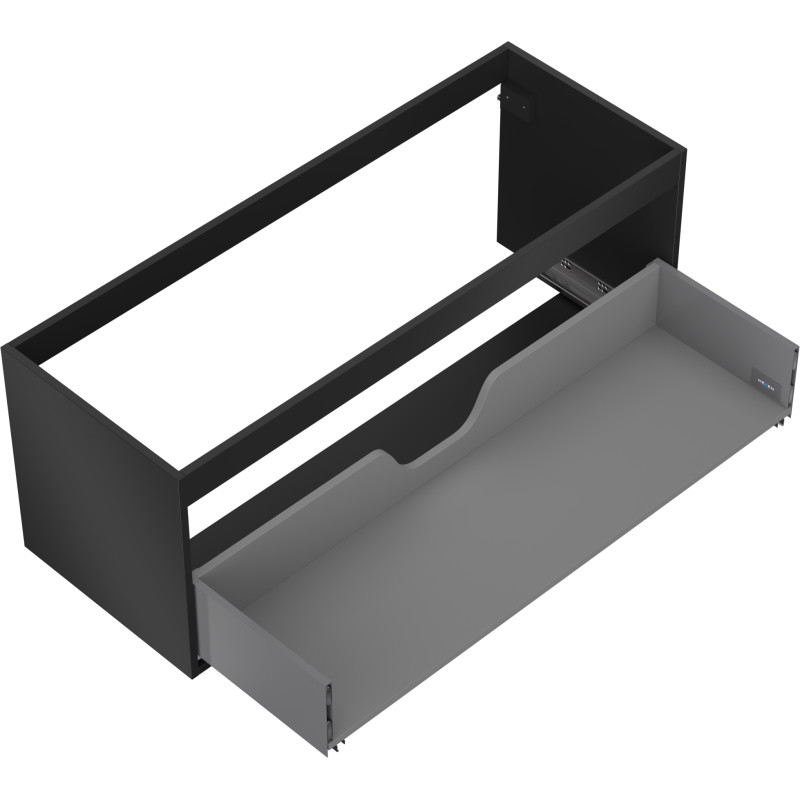 Mexen Box-A valamu aluse kapi korpus 120 cm, 1 sahtel, must matt - 91AX0-1200-470-1-71