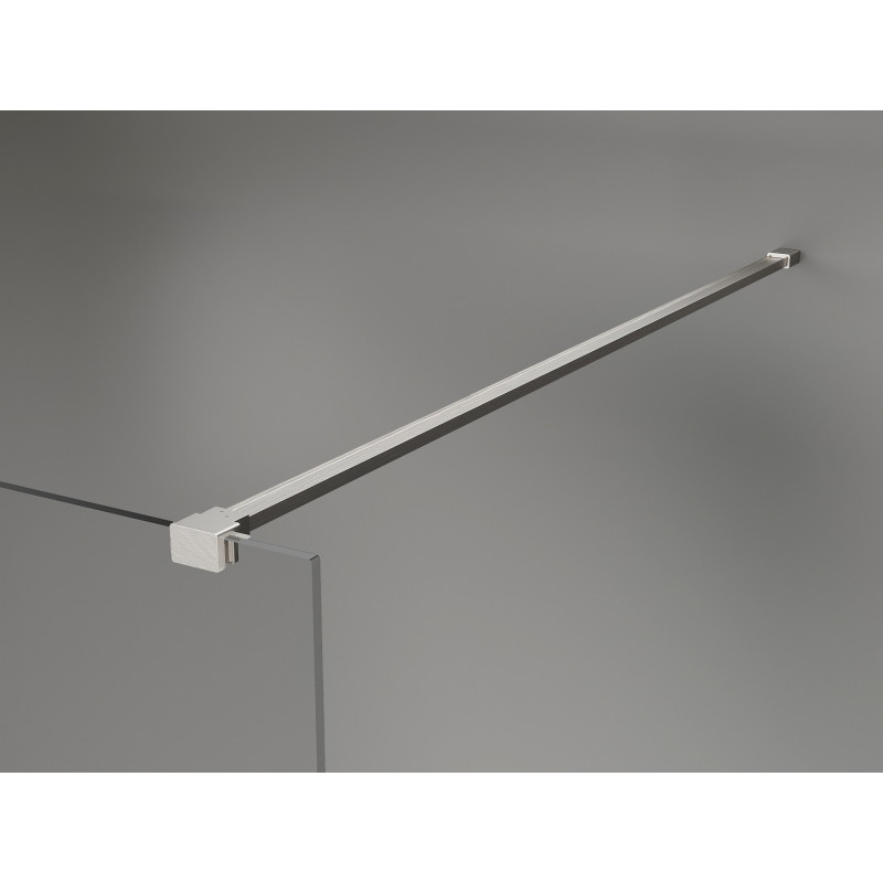 Mexen Kioto-X Walk-in duschvägg 70 x 200 cm, grafit 10 mm, borstad nickel - 800-070-101-97-40-X