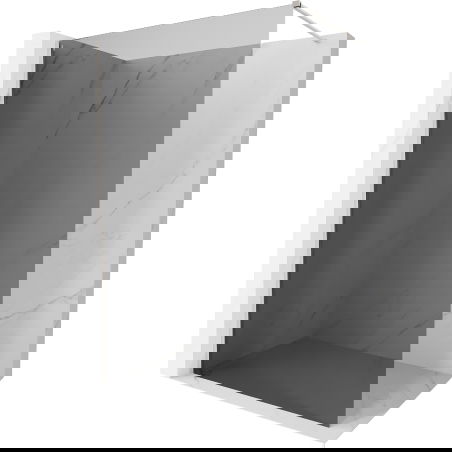 Mexen Kioto-X Walk-in duschvägg 150 x 200 cm, grafit 10 mm, borstad nickel - 800-150-101-97-40-X