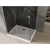 Mexen Omega sliding shower cabin 110 x 70 cm, graphite, chrome + Flat tray, white - 825-110-070-01-40-4010