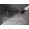 Paroi de douche Mexen Kioto-XF Walk-in avec cadre 120 x 202 cm, transparent 10 mm, blanc - 800-120-104-20-00-X