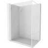 Mexen Kioto-XF ścianka prysznicowa Walk-in z ramką 130 x 202 cm, transparent 10 mm, biała - 800-130-104-20-00-X