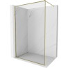 Mexen Kioto-XF ścianka prysznicowa Walk-in z ramką 60 x 202 cm, transparent 10 mm, złota - 800-060-104-50-00-X