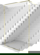 Mexen Kioto-XF parede de duche Walk-in com moldura 120 x 202 cm, transparente 10 mm, dourada - 800-120-104-50-00-X