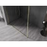 Mexen Kioto-XF Walk-in-Duschwand mit Rahmen 120 x 202 cm, transparent 10 mm, gold - 800-120-104-50-00-X