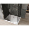 Mexen Omega liuguksega dušinurk 110 x 90 cm, grafiit, kroom + Flat dušialus, valge - 825-110-090-01-40-4010