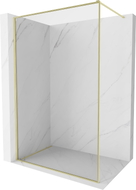 Mexen Kioto-XF Walk-in dušisein raamiga 150 x 202 cm, läbipaistev 10 mm, kuldne harjatud - 800-150-104-55-00-X