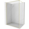 Mexen Kioto-XF Walk-in dušisein raamiga 160 x 202 cm, läbipaistev 10 mm, kuldne harjatud - 800-160-104-55-00-X