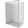 Mexen Kioto-XF Duschwand Walk-in mit Rahmen 80 x 202 cm, transparent 10 mm, Roségold - 800-080-104-60-00-X