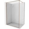 Mexen Kioto-XF ścianka prysznicowa Walk-in z ramką 80 x 202 cm, transparent 10 mm, różowe złoto - 800-080-104-60-00-X