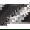 Mexen Kioto-XF Walk-in-douchewand met frame 80 x 202 cm, transparant 10 mm, roze goud - 800-080-104-60-00-X