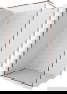 Mexen Kioto-XF Walk-In-Duschwand mit Rahmen 90 x 202 cm, transparent 10 mm, Roségold - 800-090-104-60-00-X