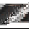 Mexen Kioto-XF Duschwand Walk-in mit Rahmen 70 x 202 cm, transparent 10 mm, gebürstetes Kupfer - 800-070-104-65-00-X