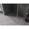 Mexen Kioto-XF tuš zid Walk-in s okvirom 150 x 202 cm, transparentan 10 mm, brušeni bakar - 800-150-104-65-00-X