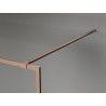 Mexen Kioto-XF tuš zid Walk-in s okvirom 150 x 202 cm, transparentan 10 mm, brušeni bakar - 800-150-104-65-00-X