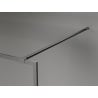 Mexen Kioto-XF ścianka prysznicowa Walk-in z ramką 110 x 202 cm, transparent 10 mm, gun gray szczotkowany - 800-110-104-66-00-X