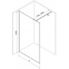 Mexen Kioto-XF ścianka prysznicowa Walk-in z ramką 120 x 202 cm, transparent 10 mm, czarna - 800-120-104-70-00-X