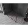 Mexen Kioto-XF ścianka prysznicowa Walk-in z ramką 120 x 202 cm, transparent 10 mm, czarna - 800-120-104-70-00-X