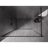 Mexen Kioto-XF ścianka prysznicowa Walk-in z ramką 120 x 202 cm, transparent 10 mm, czarna - 800-120-104-70-00-X