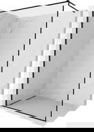 Mexen Kioto-XF Walk-In-Duschwand mit Rahmen 130 x 202 cm, transparent 10 mm, schwarz - 800-130-104-70-00-X