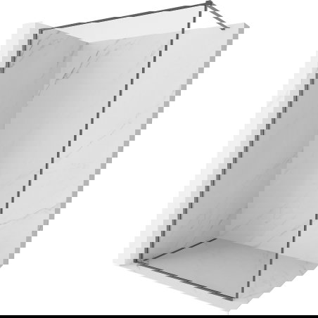 Mexen Kioto-XF Tuš stena Walk-in z okvirjem 110 x 202 cm, prozorna 10 mm, temno kovinska - 800-110-104-95-00-X