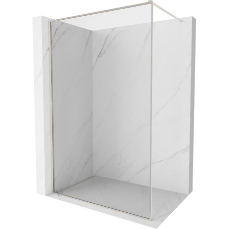 Mexen Kioto-XF dušisein Walk-in raamiga 50 x 202 cm, läbipaistev 10 mm, harjatud nikkel - 800-050-104-97-00-X