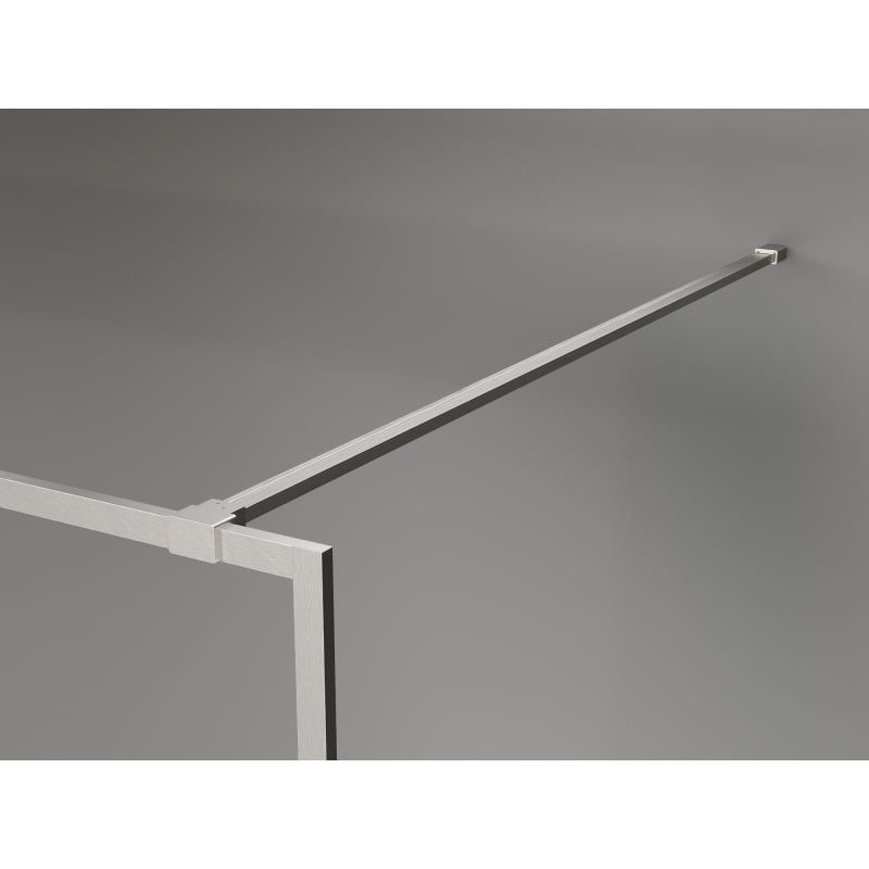 Mexen Kioto-XF paroi de douche Walk-in avec cadre 70 x 202 cm, transparent 10 mm, nickel brossé - 800-070-104-97-00-X