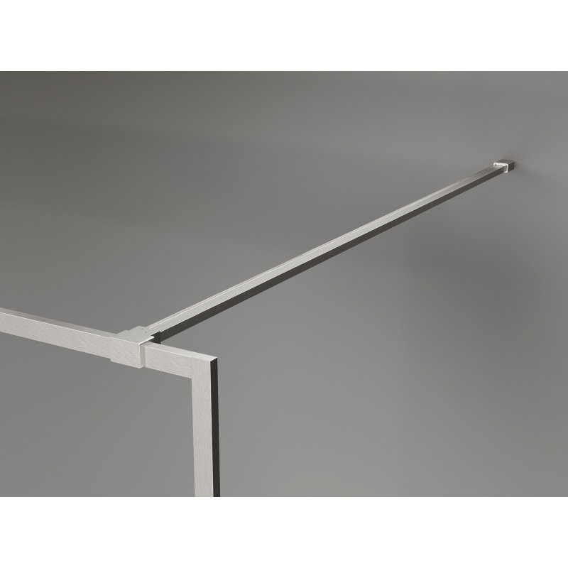 Mexen Kioto-XF Dusche-Wand Walk-in mat Kader 120 x 202 cm, transparent 10 mm, gebiersten Nikiel - 800-120-104-97-00-X