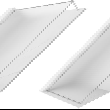 Mexen Kioto-XF Steklena tuš stena Walk-in z okvirjem 90 x 202 cm, mat 10 mm, krom - 800-090-104-01-30-X