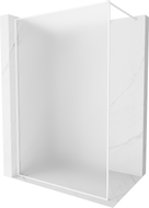 Mexen Kioto-XF Walk-in duši vahesein raamiga 50 x 202 cm, udu 10 mm, valge - 800-050-104-20-30-X