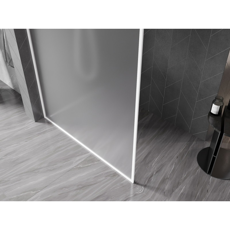 Mexen Kioto-XF Walk-in dušinurk raamiga 70 x 202 cm, jäätunud 10 mm, valge - 800-070-104-20-30-X