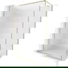 Mexen Kioto-XF Walk-In-Duschwand mit Rahmen 60 x 202 cm, Frost 10 mm, Gold - 800-060-104-50-30-X