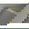 Mexen Kioto-XF Walk-in-Duschwand mit Rahmen 100 x 202 cm, Frostglas 10 mm, Gold - 800-100-104-50-30-X