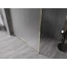 Mexen Kioto-XF paroi de douche Walk-in avec cadre 150 x 202 cm, givré 10 mm, or - 800-150-104-50-30-X