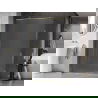 Mexen Kioto-XF inloopdouchescherm met frame 150 x 202 cm, matglas 10 mm, goud - 800-150-104-50-30-X