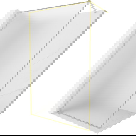 Mexen Kioto-XF Πάνελ ντουζιέρας Walk-in με πλαίσιο 50 x 202 cm, παγετό 10 mm, χρυσό