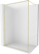 Mexen Kioto-XF dušinurk Walk-in raamiga 80 x 202 cm, matt 10 mm, kuldne harjatud - 800-080-104-55-30-X