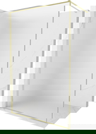 Mexen Kioto-XF parete doccia a Walk-in con cornice 160 x 202 cm, ghiacciato 10 mm, oro spazzolato - 800-160-104-55-30-X