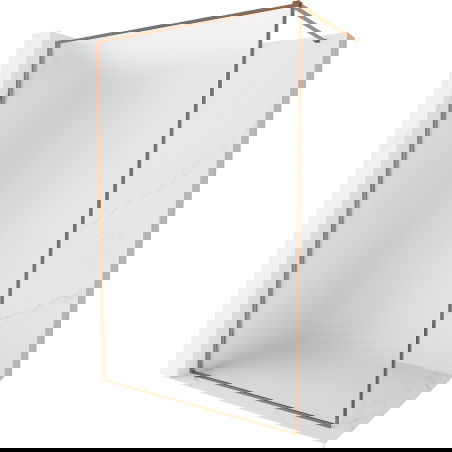 Mexen Kioto-XF Tuš pregrada Walk-in z okvirjem 70 x 202 cm, mat 10 mm, rožnato zlato - 800-070-104-60-30-X