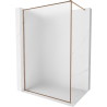Mexen Kioto-XF dušisein Walk-in raamiga 100 x 202 cm, härmatis 10 mm, roosa kuld - 800-100-104-60-30-X