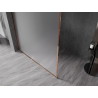 Mexen Kioto-XF dušisein Walk-in raamiga 100 x 202 cm, härmatis 10 mm, roosa kuld - 800-100-104-60-30-X