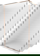 Mexen Kioto-XF pantalla de ducha Walk-in con marco 110 x 202 cm, escarcha 10 mm, oro rosa - 800-110-104-60-30-X