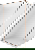 Mexen Kioto-XF douchewand Walk-in met frame 150 x 202 cm, matglas 10 mm, roségoud - 800-150-104-60-30-X