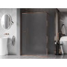 Mexen Kioto-XF dušisein Walk-in raamitud 160 x 202 cm, härmatis 10 mm, roosa kuld - 800-160-104-60-30-X