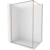 Mexen Kioto-XF Walk-in Shower Wall with Frame 80 x 202 cm, Frosted 10 mm, Brushed Copper - 800-080-104-65-30-X