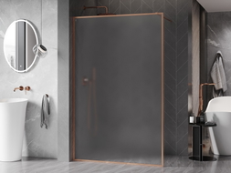 Mexen Kioto-XF Walk-in dušisein raamiga 100 x 202 cm, matt 10 mm, harjatud vask - 800-100-104-65-30-X