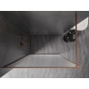 Mexen Kioto-XF dušišekk Ristike Walk-in raamiga 110 x 202 cm, härmatis 10 mm, harjatud vask - 800-110-104-65-30-X