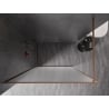 Mexen Kioto-XF ścianka prysznicowa Walk-in z ramką 120 x 202 cm, szron 10 mm, miedź szczotkowana - 800-120-104-65-30-X