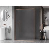 Mexen Kioto-XF Walk-in dušisein raamiga 130 x 202 cm, härmatis 10 mm, harjatud vask - 800-130-104-65-30-X