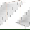Mexen Kioto-XF Duschwand Walk-in mit Rahmen 140 x 202 cm, Frost 10 mm, gebürstetes Kupfer - 800-140-104-65-30-X